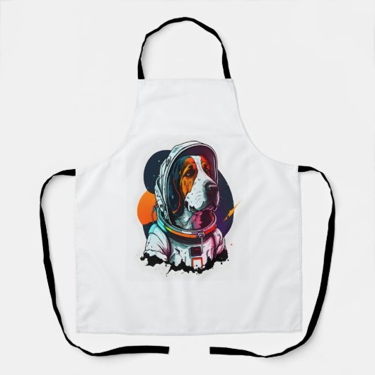 Astronout Hond Mascot 3 Schort (Voorkant)