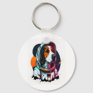 Astronout Hond Mascot 3 Sleutelhanger