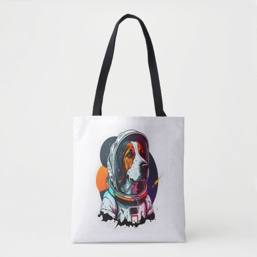 Astronout Hond Mascot 3 Tote Bag (Voorkant)
