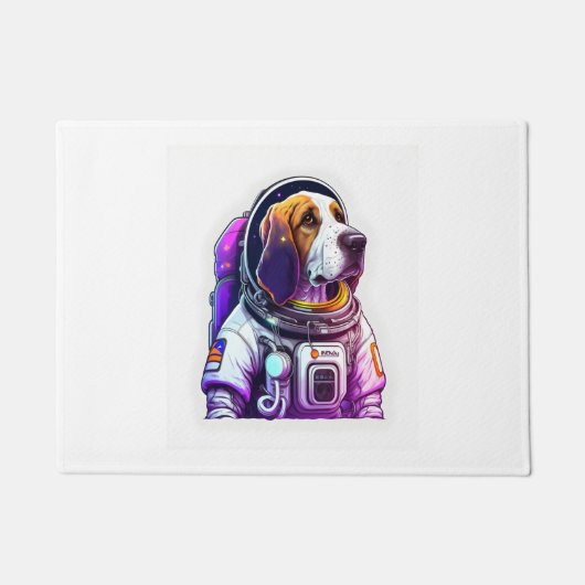 Astronout hond Mascot Deurmat (Voorkant)