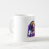Astronout hond Mascot Koffiemok (Voorkant links)