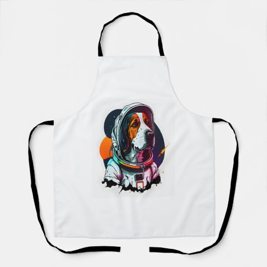 Astronout hond Mascot Schort (Voorkant)