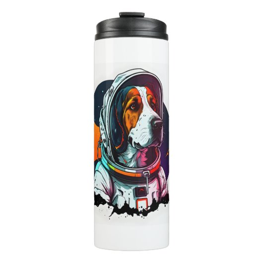 Astronout hond Mascot Thermosbeker (Voorkant)