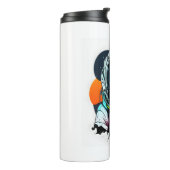 Astronout hond Mascot Thermosbeker (Gedraaid links)