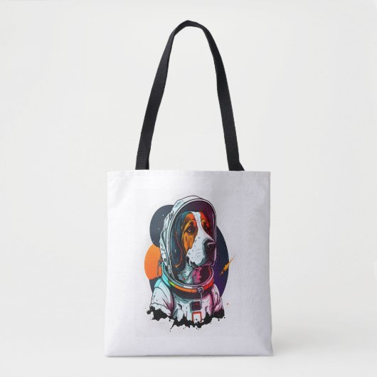 Astronout hond Mascot Tote Bag (Voorkant)