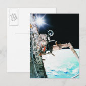 Astronuat in de ruimte briefkaart (Voorkant / Achterkant)