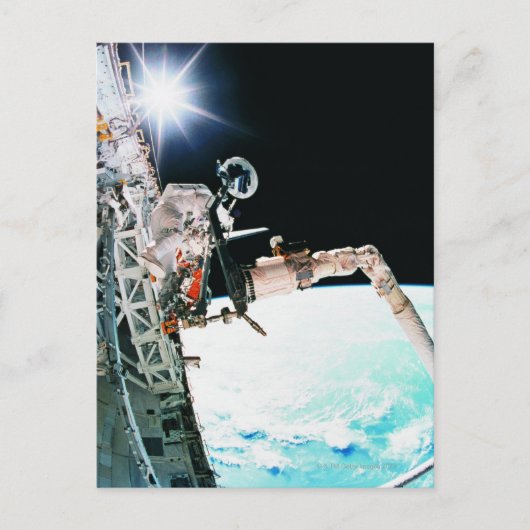 Astronuat in de ruimte briefkaart (Voorkant)