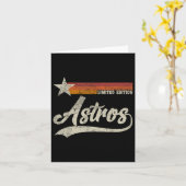 Astros Retro Style 70s 80s Voornaam Kaart (Gele Bloem)