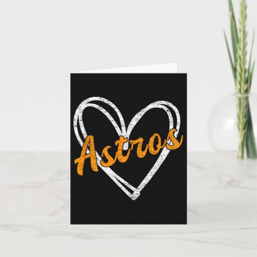 Astros Retro Style 70s 80s Voornaam Kaart (Voorkant)