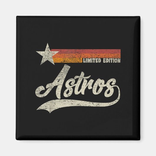 Astros Retro Style 70s 80s Voornaam Magneet (Voorkant)