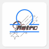 Astros Speelkamer Nieuwste Vierkante Sticker (Voorkant)