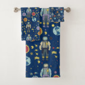 Astrounaut Space Man, kleurrijk Bad Handdoek (Insitu)