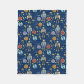 Astrounaut Space Man, kleurrijk Fleece Deken (Voorkant)