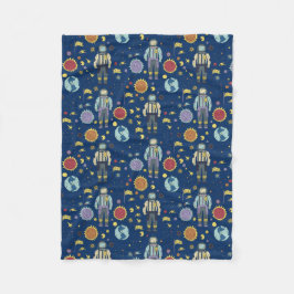 Astrounaut Space Man, kleurrijk Fleece Deken