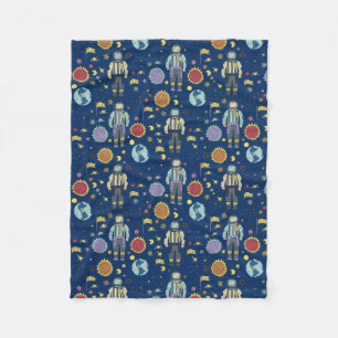 Astrounaut Space Man, kleurrijk Fleece Deken