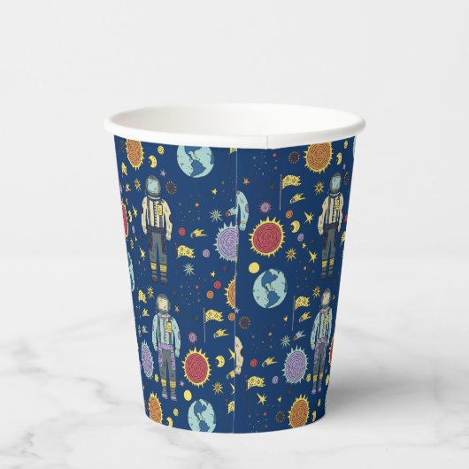 Astrounaut Space Man, kleurrijk Papieren Bekers (Rechts)