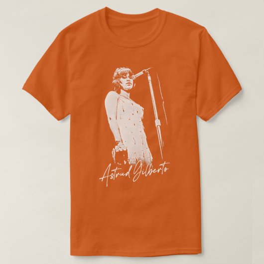 Astrud Gilberto Retro Origineel Fan Design T-shirt (Design voorkant)