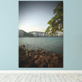 Astúrias Beach Guarujá Brazilië Canvas Afdruk (Insitu (Houten vloer))