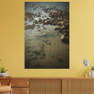 Astúrias Beach Guarujá Brazilië Canvas Afdruk