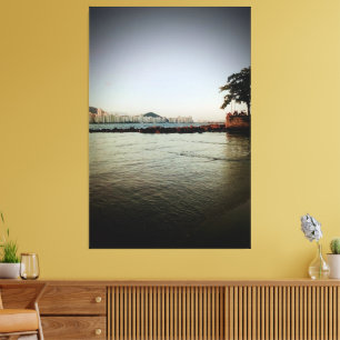 Astúrias Beach Guarujá Brazilië Canvas Afdruk