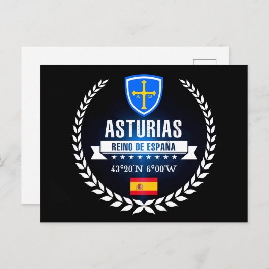 Asturias Briefkaart (Voorkant / Achterkant)