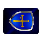 Asturias Metallic Emblem Magneet (Horizontaal)