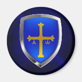 Asturias Metallic Emblem Magneet (Voorkant)