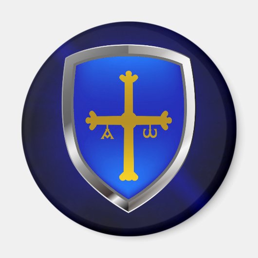 Asturias Metallic Emblem Magneet (Voorkant)