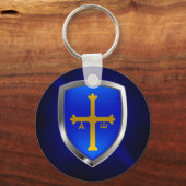 Asturias Metallic Emblem Sleutelhanger (Voorkant)