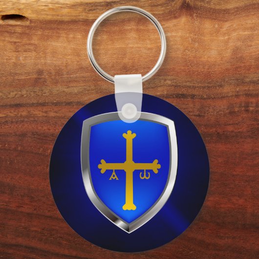 Asturias Metallic Emblem Sleutelhanger (Voorkant)