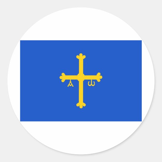 Asturias Ronde Sticker (Voorkant)