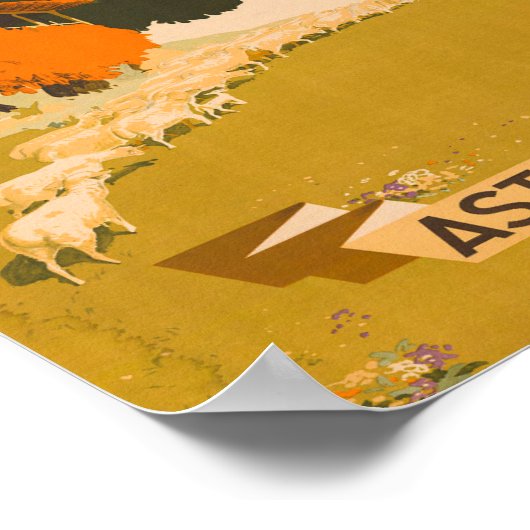 Asturias Spain Vintage Travel Poster (Hoek)