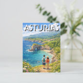 Asturias Spanje Reizen Briefkaart (Staand voorkant)