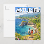 Asturias Spanje Reizen Briefkaart (Voorkant / Achterkant)