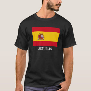 Asturias Spanje vlag Emblem Escudo Bandera Crest T-shirt