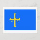Asturias vlag briefkaart (Voorkant)