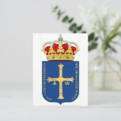 Asturias Wapenmunt (Spanje) Briefkaart (Staand voorkant)