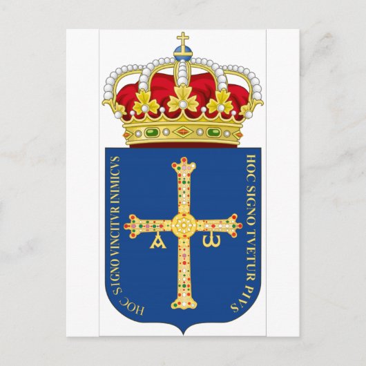 Asturias Wapenmunt (Spanje) Briefkaart (Voorkant)