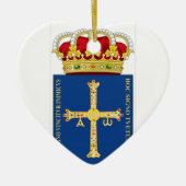 Asturias Wapenmunt (Spanje) Keramisch Ornament (Voorkant)
