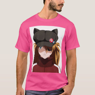 Asuka Black Pet Evangelion Q T-shirt
