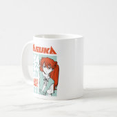 Asuka Langley Nge T - Shirt Koffiemok (Voorkant links)