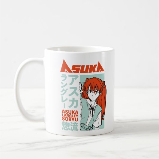 Asuka Langley Nge T - Shirt Koffiemok (Links)