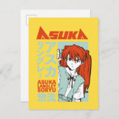 Asuka Langley Nge Uitnodiging Briefkaart (Voorkant / Achterkant)