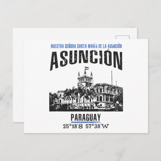 Asunción Briefkaart (Voorkant / Achterkant)