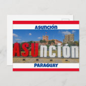 Asunción, Paraguay Briefkaart (Voorkant / Achterkant)