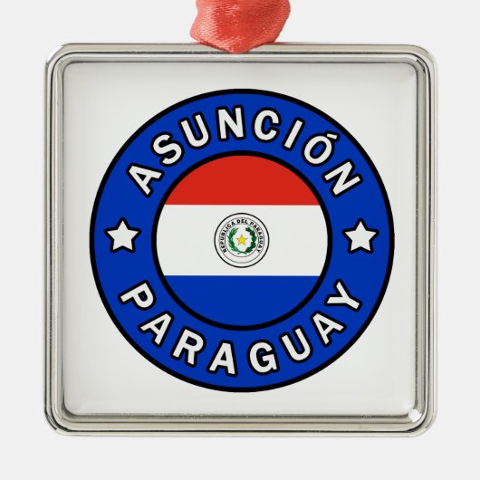 Asunción Paraguay Metalen Ornament (Voorkant)