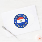 Asunción Paraguay Ovale Sticker (Envelop)