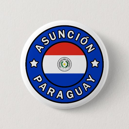 Asunción Paraguay Ronde Button 5,7 Cm (Voorkant)