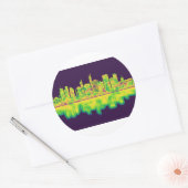 Asuncion Paraguay Skyline Ronde Sticker (Envelop)
