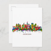Asuncion Paraguay Skyline Uitnodiging Briefkaart (Voorkant / Achterkant)